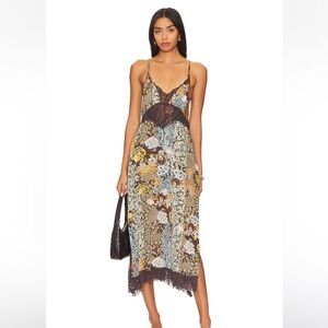 Free People x Intimately FP Right Now Midi Slip In Hot Fudge Combo